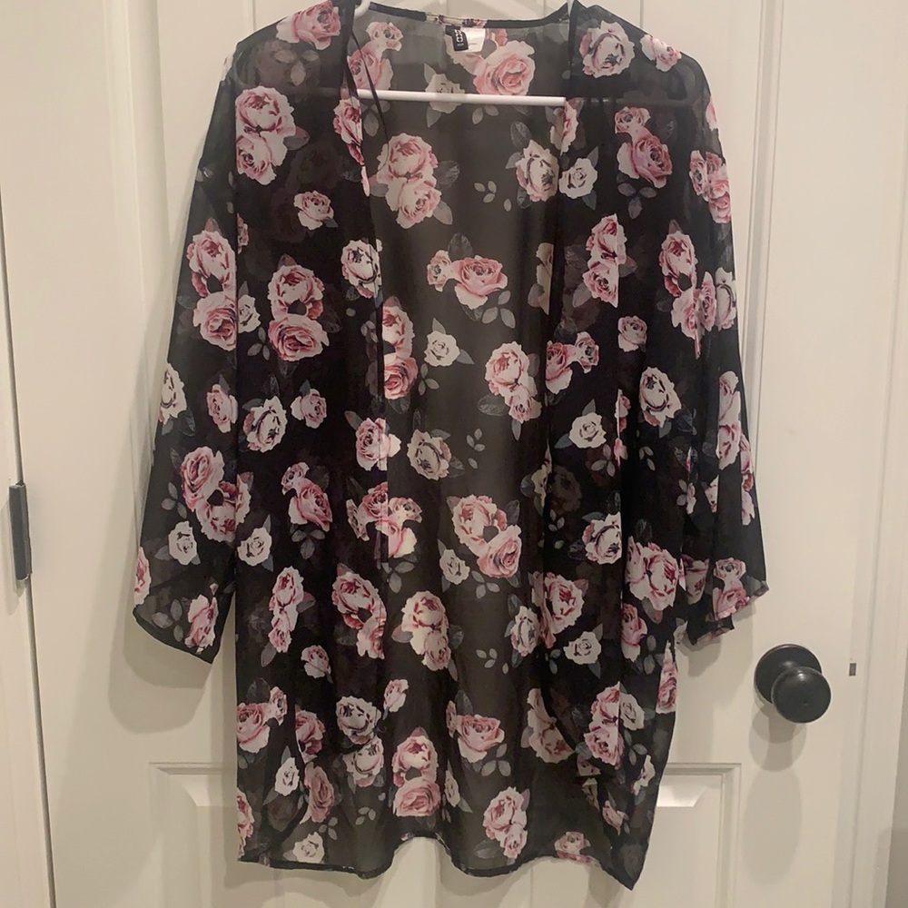 Sheer kimono cardigan